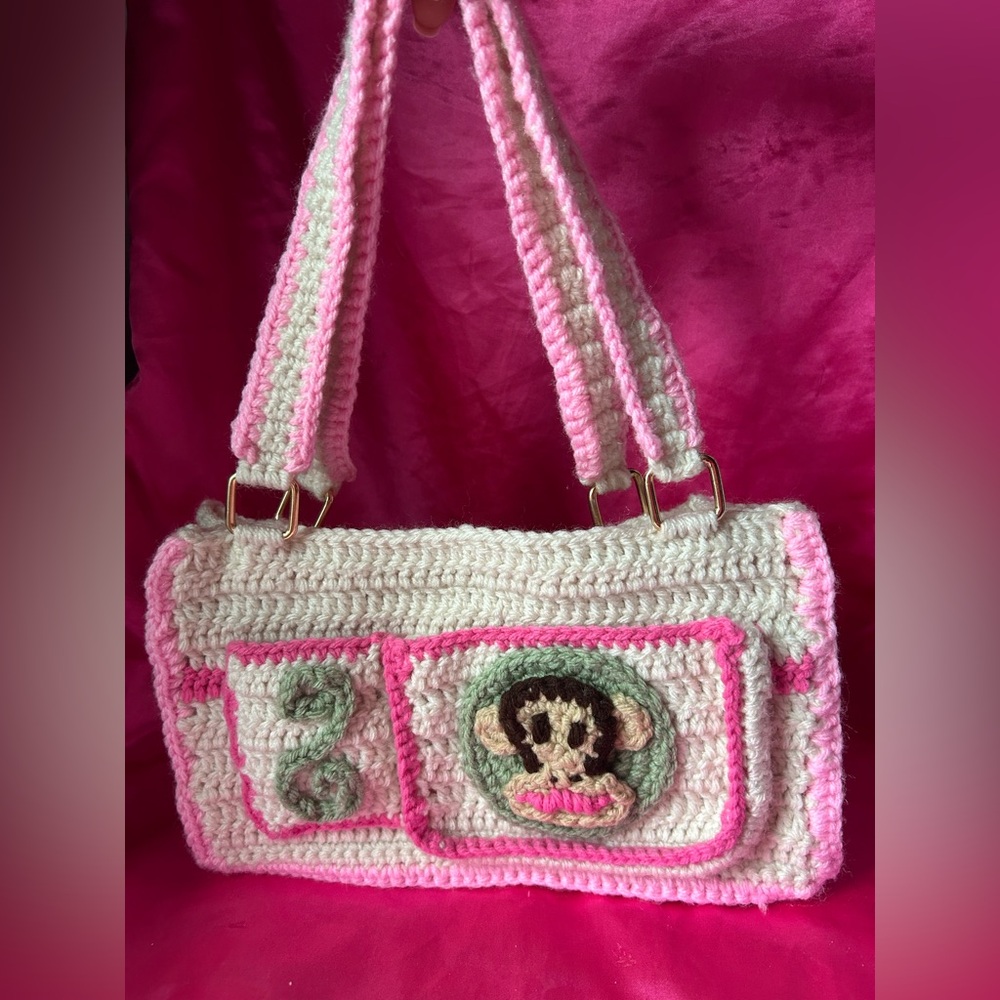 Paul Frank Y2K Handmade crochet Bag🎀 UPDATED